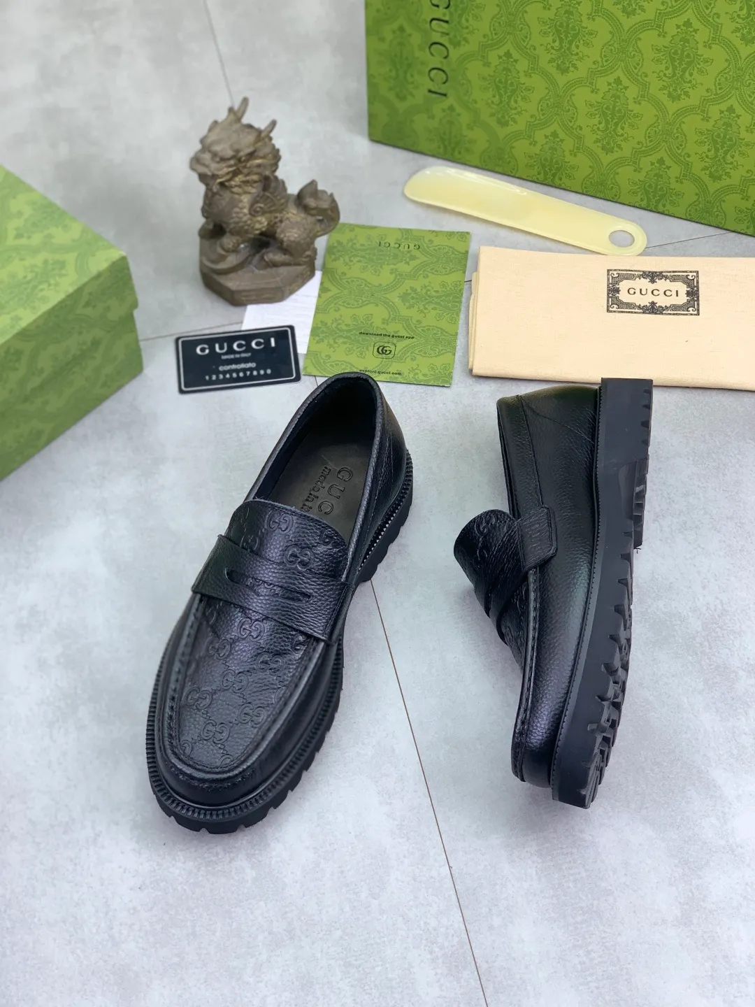 Men's shoes P580💰【New style】🆘Water dyed cowhide lining (GUCCI) Gucci business leather shoes, made of original imported Italian 🇮🇹 open-edge beaded calfskin, fully water-dyed cowhide lining, carefully handmade by professional shoemakers, the original version is specially designed for wear-resistant and lightweight foam outsole. Standard code: 38-45 5️⃣color🉑️select